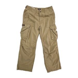 VINTAGE Polo Ralph Lauren Military Cargo Pants Adult 36x32 Beige Canvas Mens